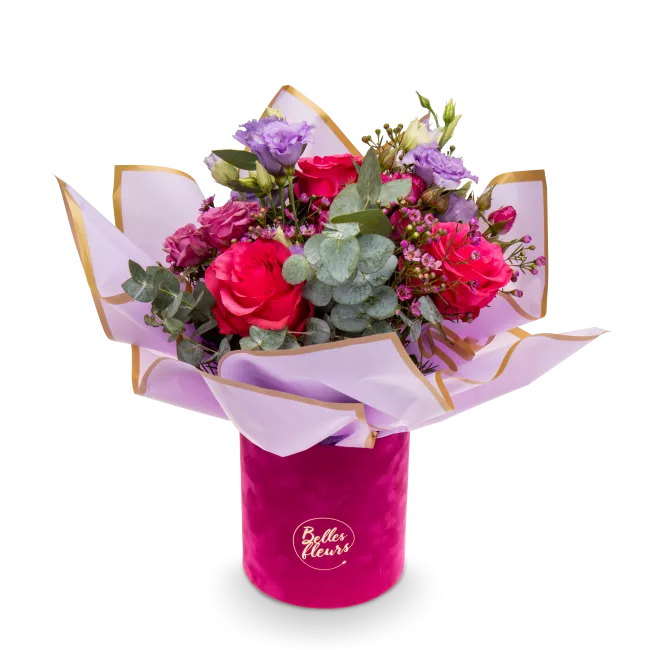 Flower box with roses